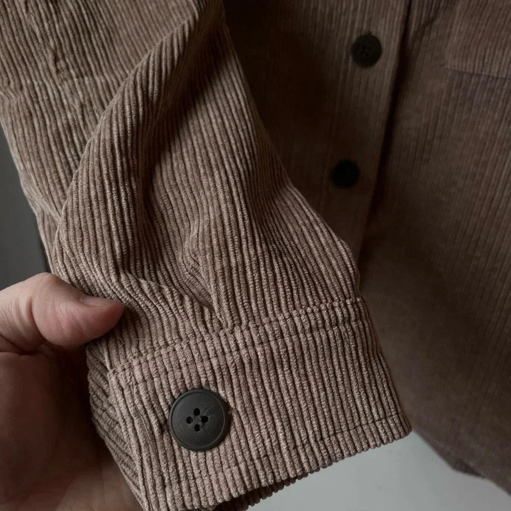CI SONO shirt jacket Shacket brown neutral boho textured Neutral casual country - Picture 5 of 5